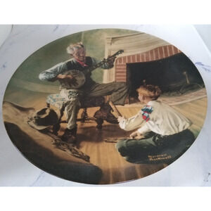 Rockwell Heritage Collection Plate #13 The Banjo Player (1989 Bradex)